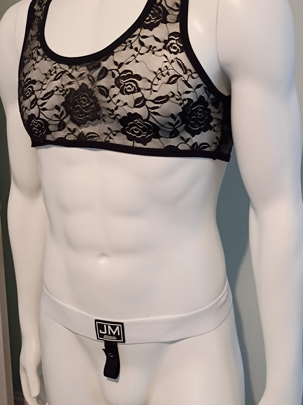 White Men’s Waist Belt with O-Ring Accent